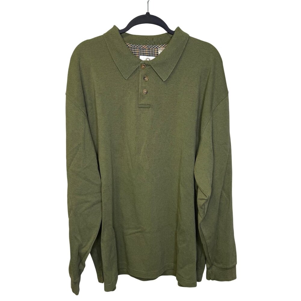 VTG Viyella mens Long Sleeve Polo Shirt XL Wool Blend Made In Mauritius